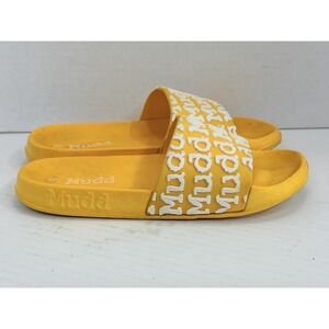 Mudd Billie15K Girls‎ Yellow Logo Slide Sandals Size 6 Y2K Comfort Summer Beach